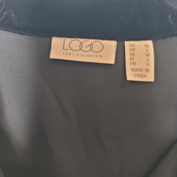 LOGO By Lori Goldstein Button Up Womens Medium - Picture 5 of 7